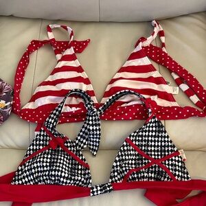 Split Bikini Top and Roxy Top Large